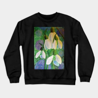 Snowdrops in Space Painting Crewneck Sweatshirt